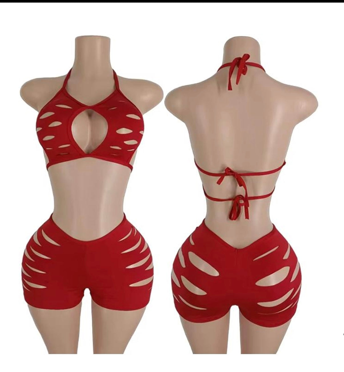 Set rojo recortado