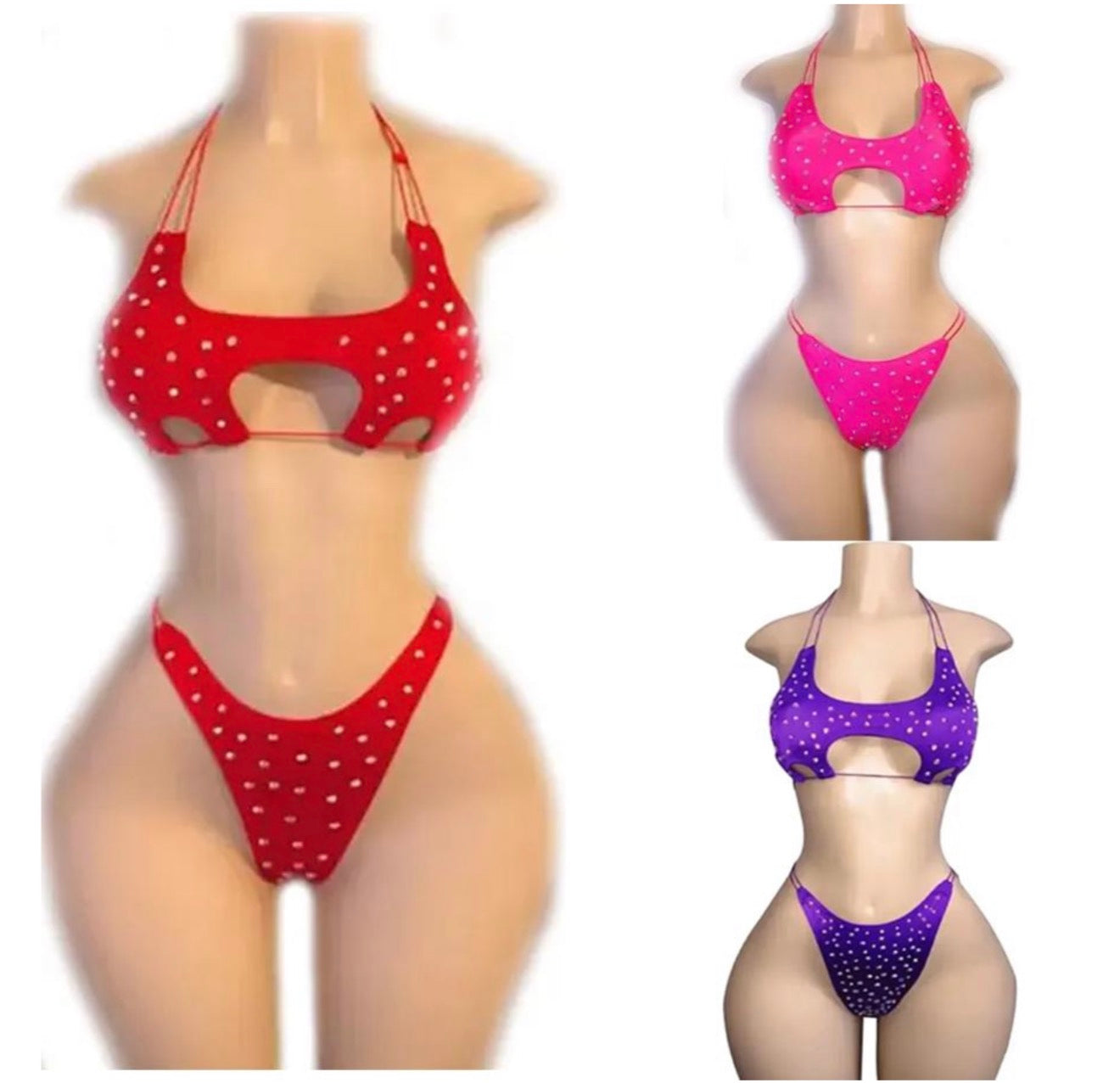 Set halter con brillo