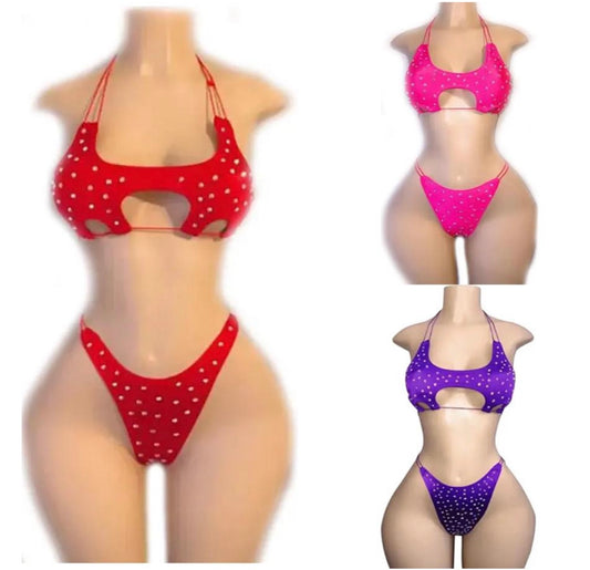 Set halter con brillo