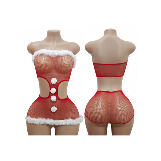 Mini set en malla con detalles suaves y diseÃ±o atrevido