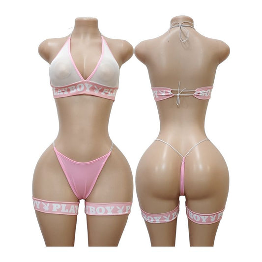 Set de dos piezas con detalles PLAYBOY